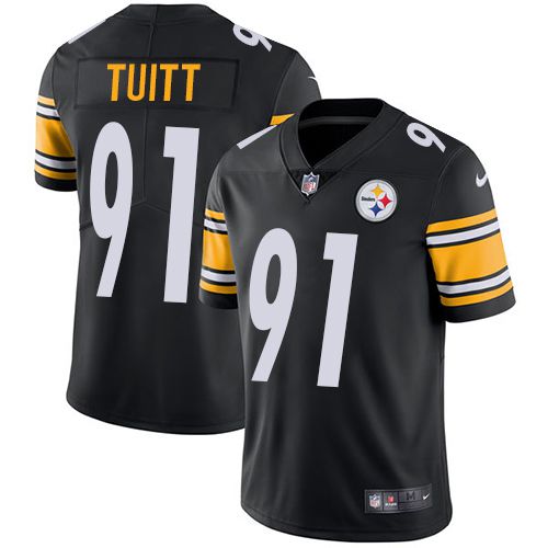 Men Pittsburgh Steelers 91 Stephon Tuitt Nike Black Limited NFL Jersey